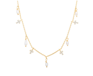 la perla cross necklace