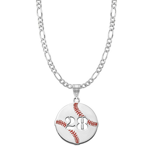 baseball cutout necklace