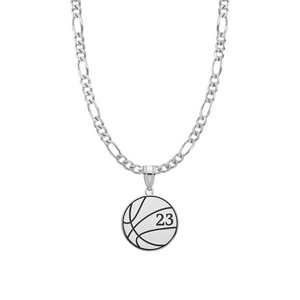 basketball number necklace