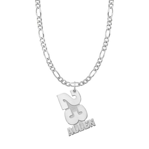 name and number necklace
