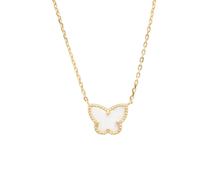 Pearl sales butterfly necklace