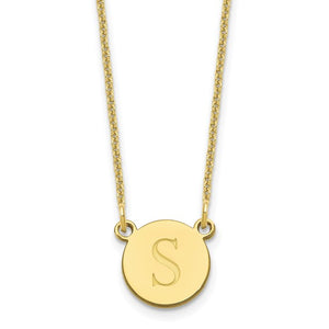 circle initial necklace