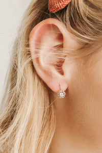 pretty petals hoop earrings - 14k gold