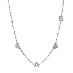 triple initial necklace