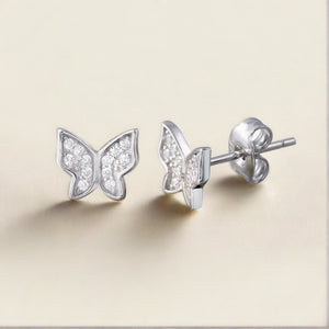 pave butterfly earrings