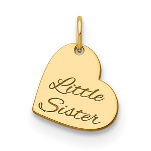 big sister/little sister announcement necklace