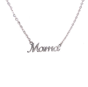 mama script necklace