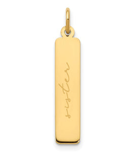 signature sister bar necklace