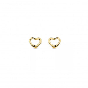 open heart stud earrings
